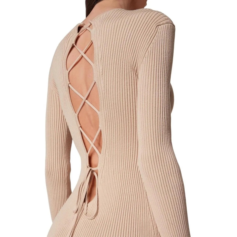 Philipp Plein Strickkleid Strickkleid beige(Image 4)