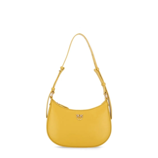 Pinko Mini Love Half Moon Bag Yellow Axelremsväska