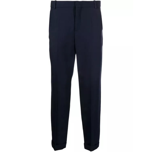 Balmain Navy Blue Tailored Cut Pants Black 