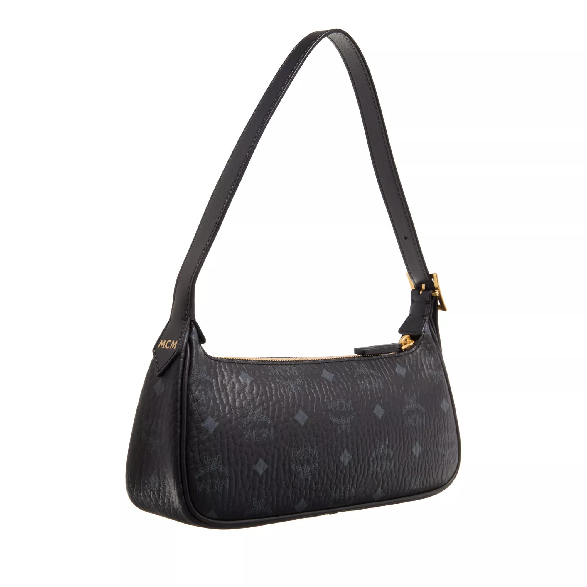 MCM Pochettes Aren Vi Shoulder Bag Sml Bk in zwart
