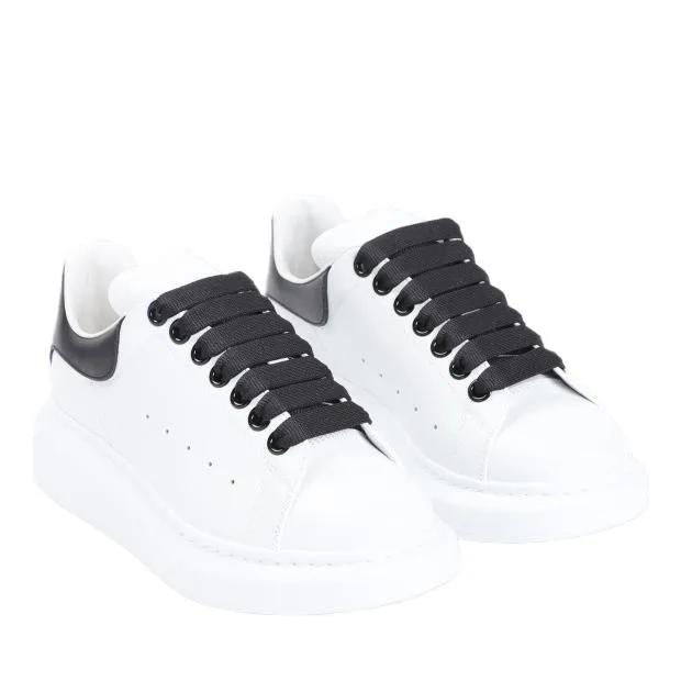 Alexander McQueen Low-Top Sneaker - White Leather Sneakers - Gr. 39 (EU) - in Rot - für Damen