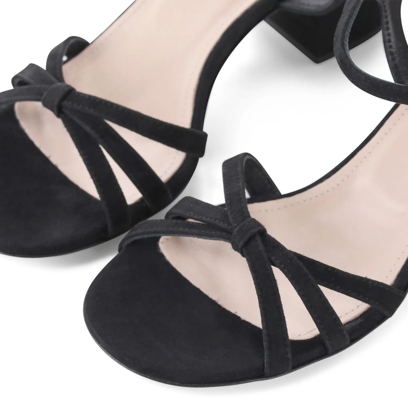 Agl Schnürschuhe Pumps aus Veloursleder schwarz(Image 3)