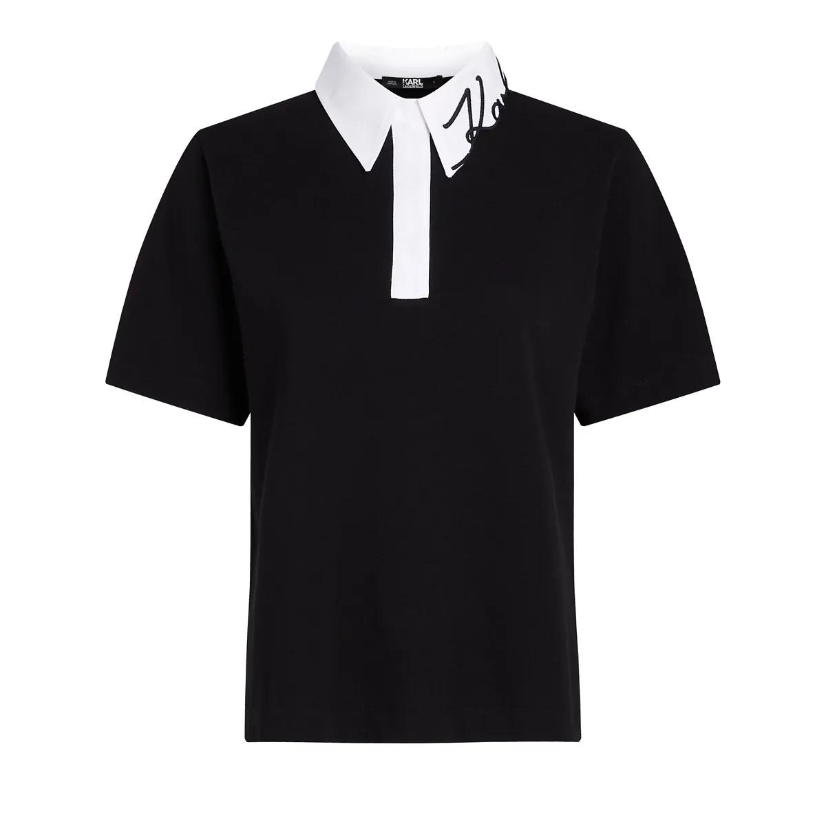 Thumbnail - Karl Lagerfeld - POLOSHIRT MIT SIGNATUR-LOGO - Größe S - schwarz