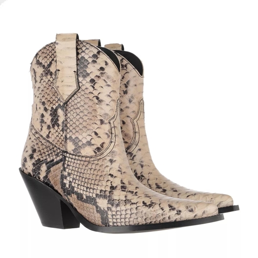 Toral Cowboy Ankle Boots Pyton Beige Ankle Boot