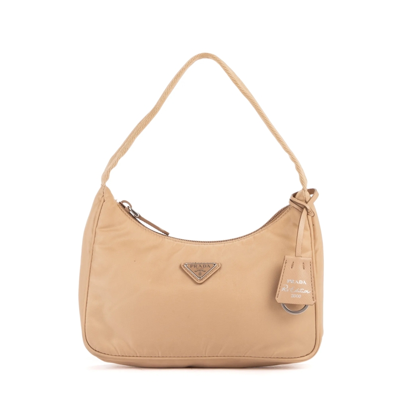 Prada Crossbody Bag Re-Edition Nylon beige