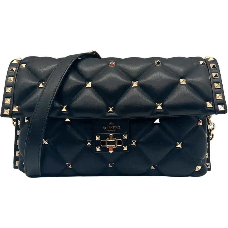 Valentino Garavani Tote Valentino Candystud shoulder bag quilted leather b schwarz