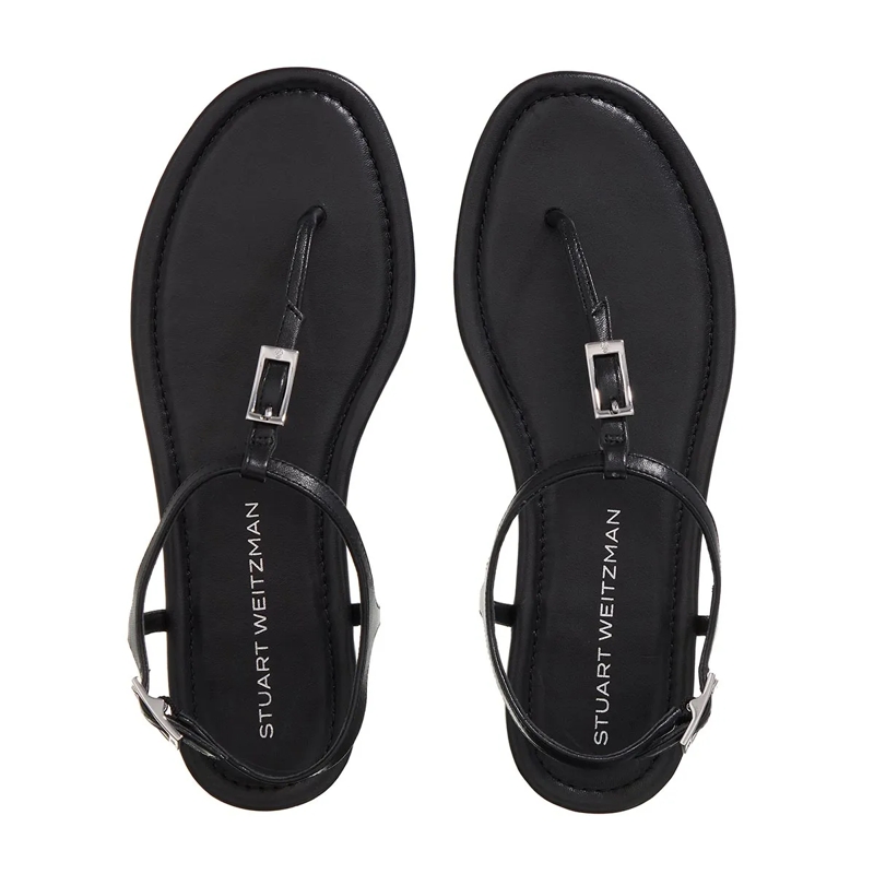 Stuart Weitzman Sandalen Georgie T-Strap Black(Image 7)