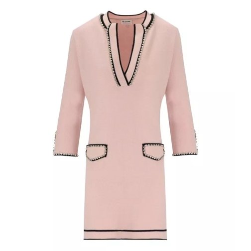 Blugirl Pink Knitted Dress With Rhinestone Pink 