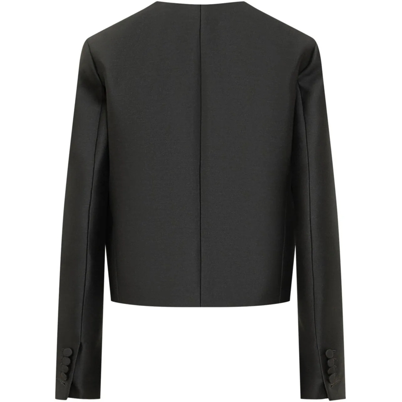 Tom Ford Blazer Giacca Spencer con Tasche Applicate dunkelgrau(Image 2)