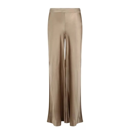 Alberta Ferretti Satin Trousers Neutrals 