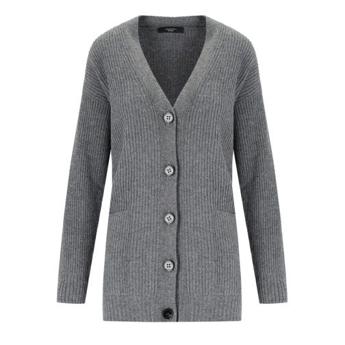 WEEKEND Max Mara Strickjacke MAX MARA WEEKEND NEGUS GRAUES CARDIGAN grau