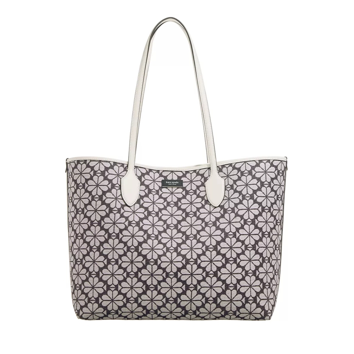 Kate Spade New York Spade Flower Jacquard Bleecker Large Tote charcoal grey multi Shopping Bag