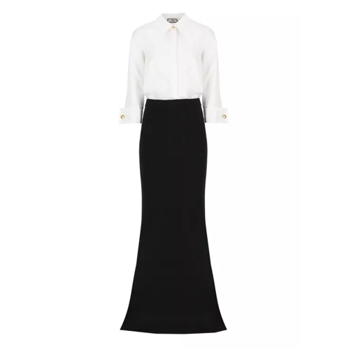 Elisabetta Franchi Dress With Cotton Shirt And Stretch Skirt Black 