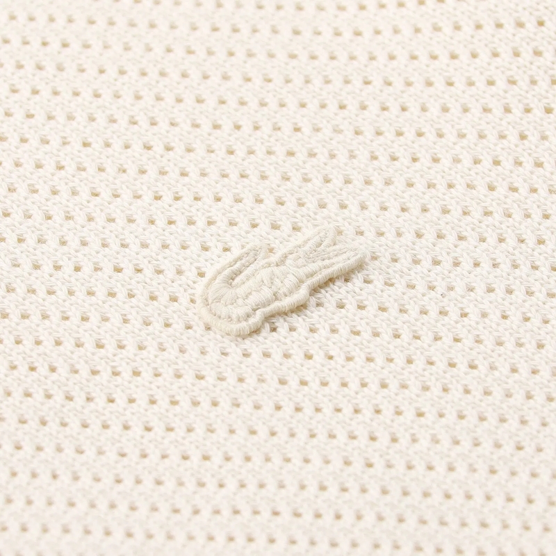 Lacoste T-Shirt Shirt aus Lochstrick weiß(Image 3)