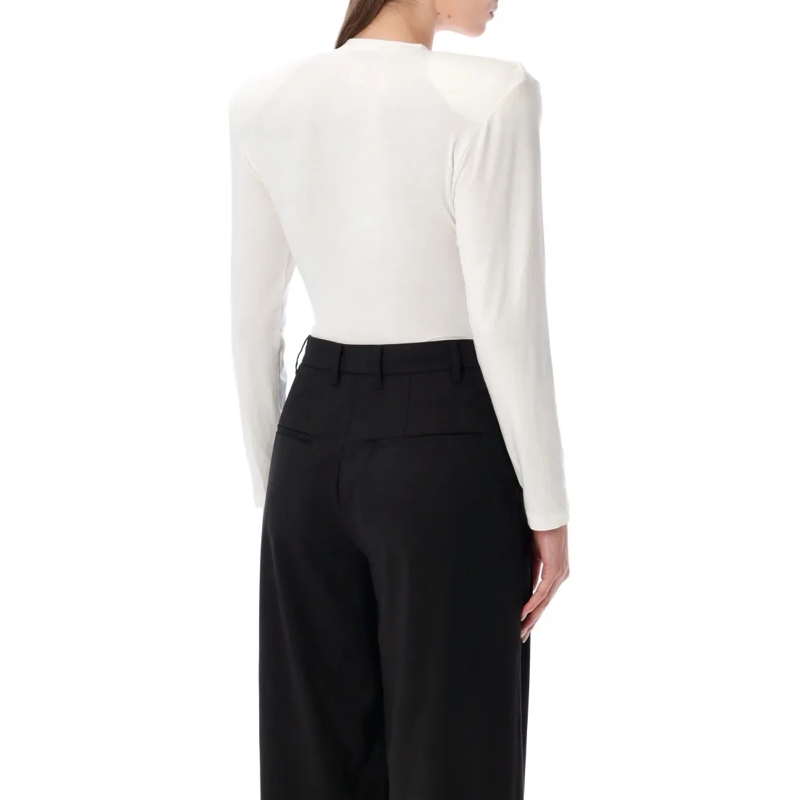 Magda Butrym  Cream Jersey Bodysuit White