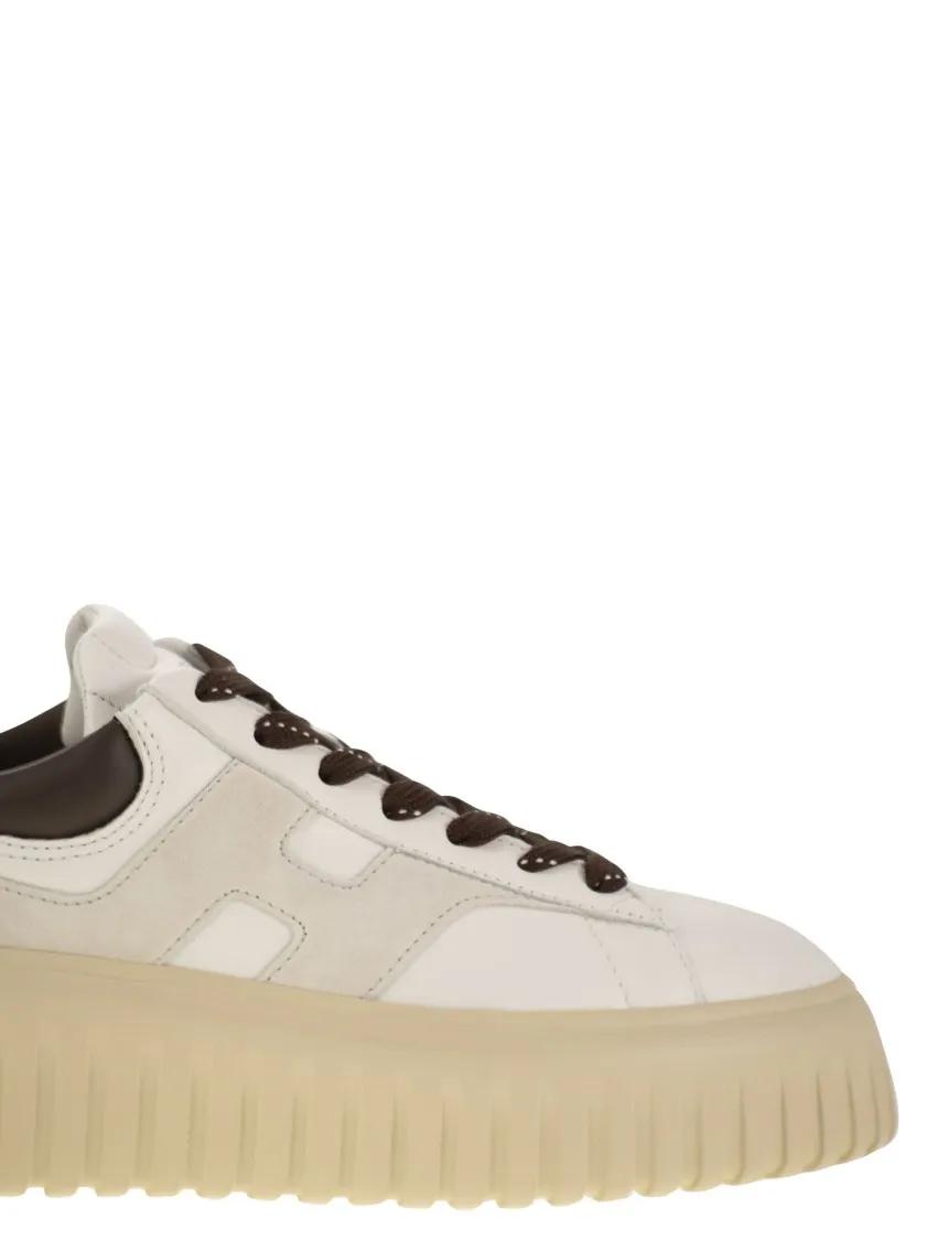 Thumbnail - Hogan Low-Top Sneaker - H-Stripes Leather Trainers - Gr. 37,5 (EU) - in Beige - für Damen
