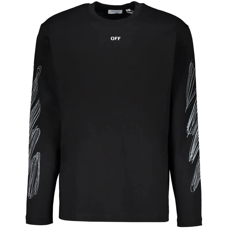 Off-White Legeres Oberteil OFF-WHITE Long-sleeve T-shirt schwarz