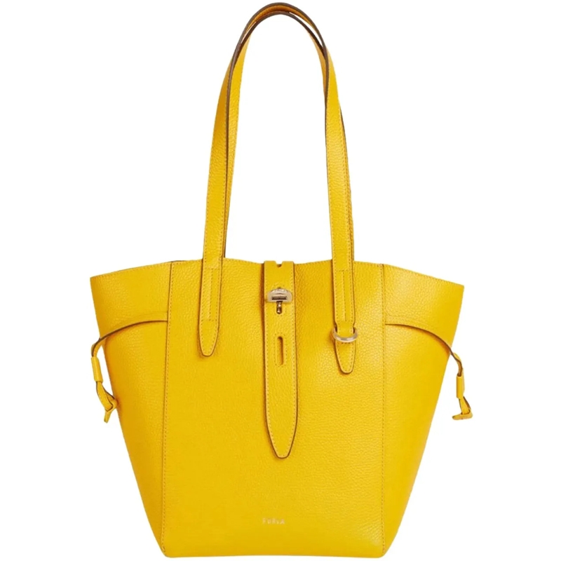 Furla Tote Net Medium Logo Tote Bag gelb