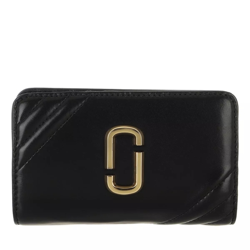 Marc Jacobs The Glam Shot Compact Wallet Black Bi-Fold Portemonnaie