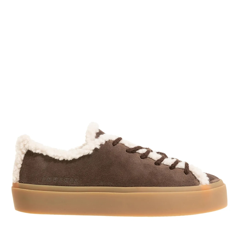 INUIKII Low-Top-Sneaker Shearling Low Dark Brown