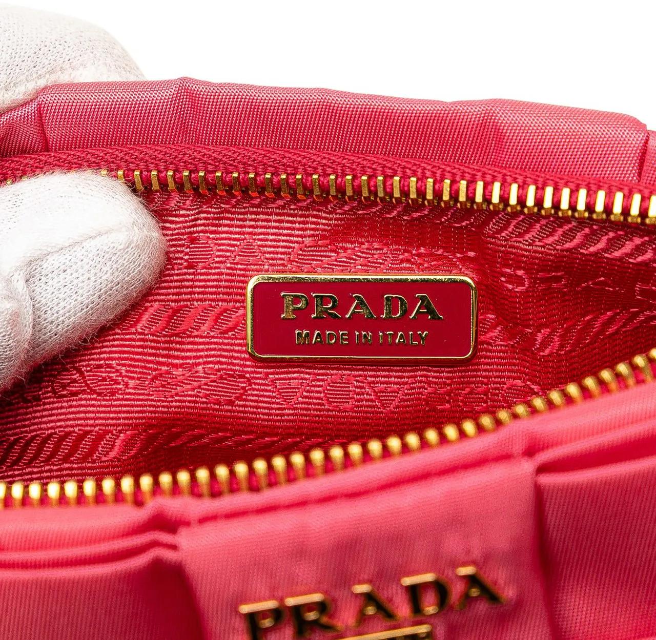 Thumbnail - Prada Clutches - Tessuto Bow Wristlet Clutch - Gr. unisize - in Gold - für Damen