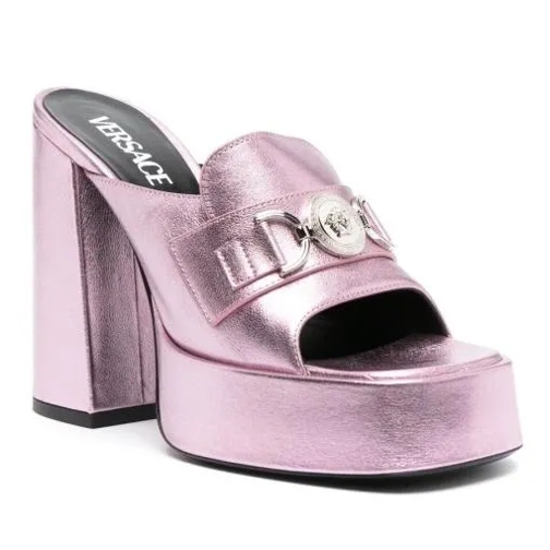 Versace Medusa '95 Pink Mules Shoes Pink Muil