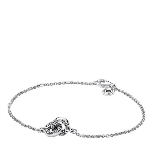 Pandora Pandora Signature Intertwined Pavé Chain Bracelet silver Armband