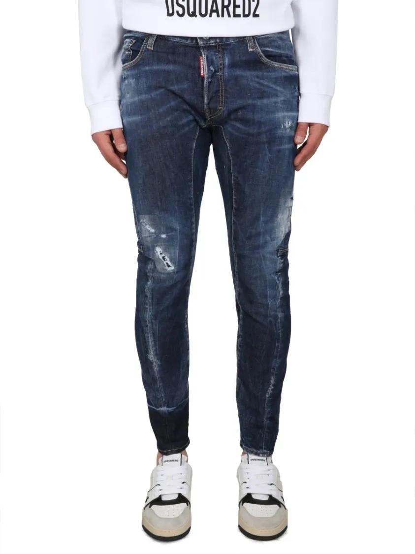Thumbnail - Dsquared2 - Tidy Biker Fit Jeans - Größe 44 - blau