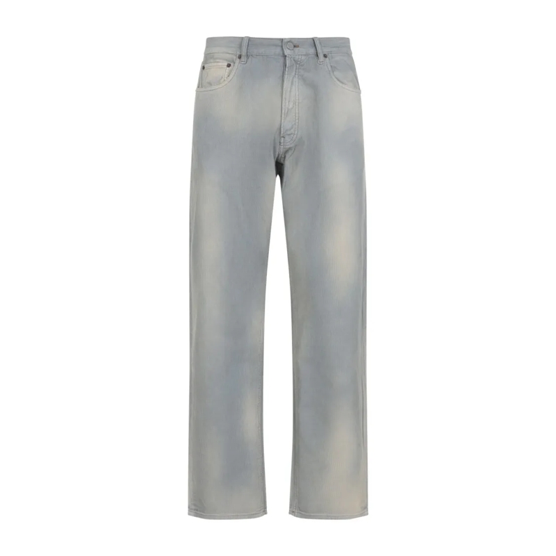 Prada Jeans Relaxed Fit Light Blue Denim Trousers Grey