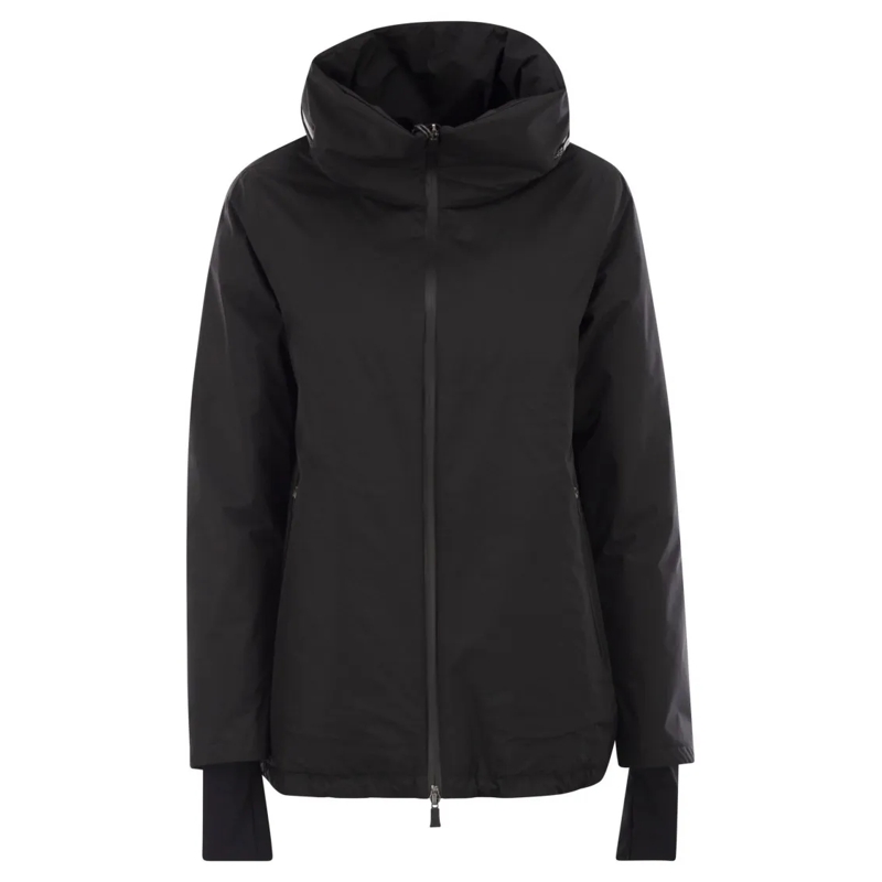Herno  A-Shaped Down Jacket With Hood, 2 Layers Black