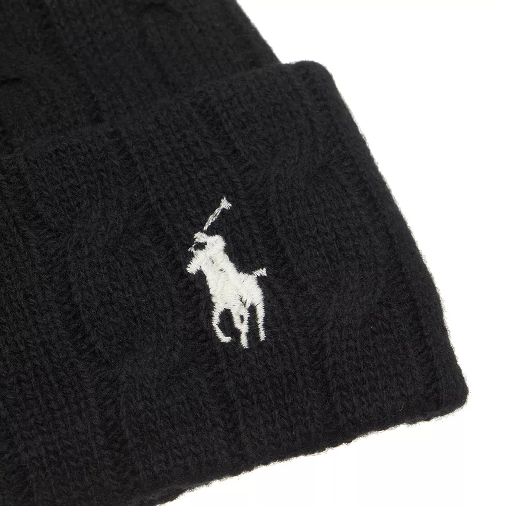 Black polo hat white 2024 horse