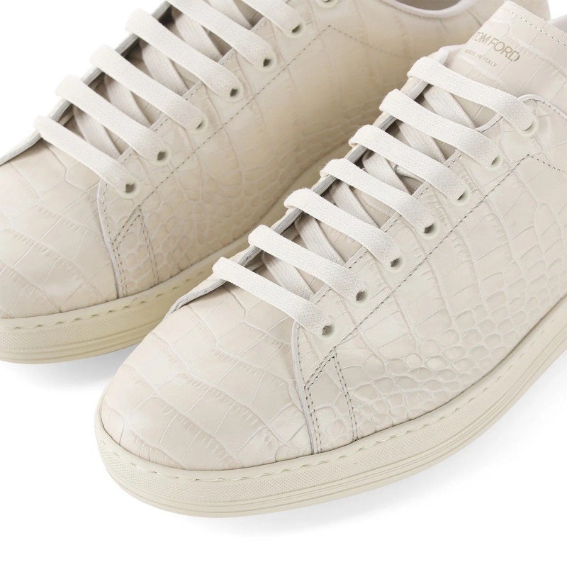 Tom Ford Veterschoenen Sneaker aus Leder weiß(Image 3)