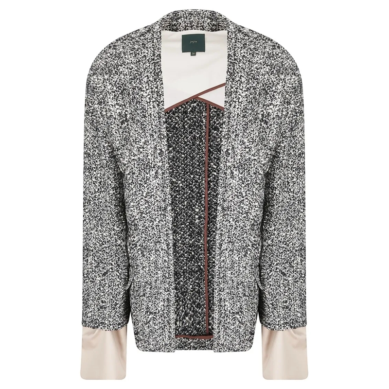 JEJIA Blazer Oversized Textured Jacket With Removable Cuffs Grey