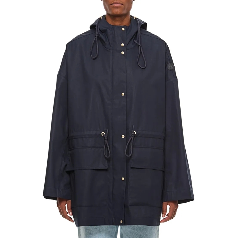Moncler Parka Parka-Style Jacket With Hood Blue