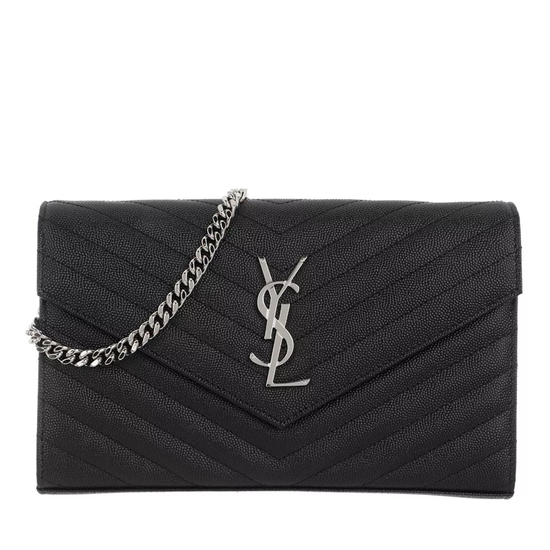Saint Laurent Wallet On A Chain Ysl Chain Wallet Monogram Nero
