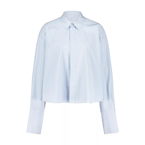 AMI Paris Oversize-Bluse im gestreiften Design 4810445189973 Hellblau 
