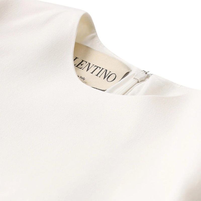 Valentino Garavani Minikleid Minikleid aus Wolle und Seide weiß(Image 4)