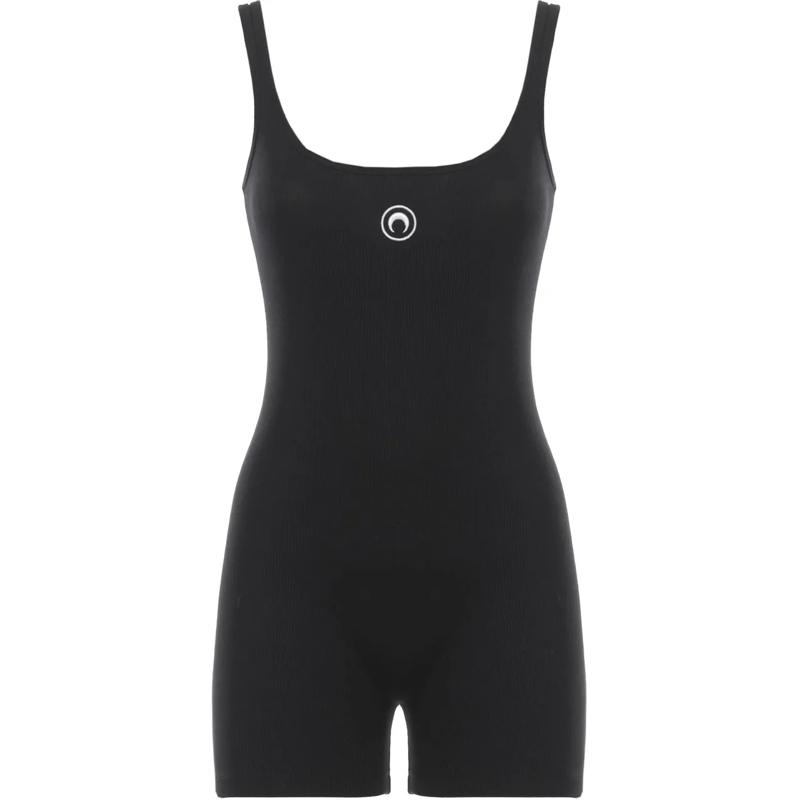 Marine Serre Combinaison Dresses Black schwarz