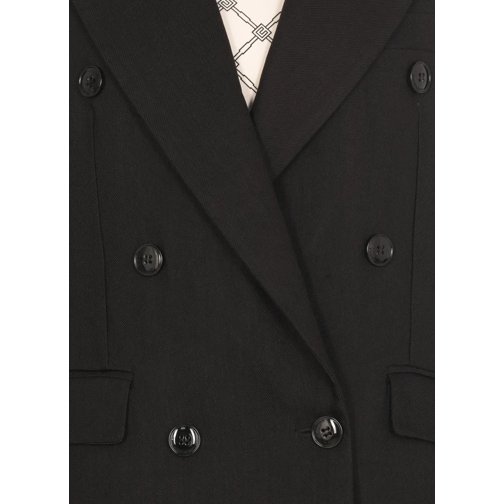 Elisabetta Franchi Blazer Black Linen Blend Blazer Black (Image 5)