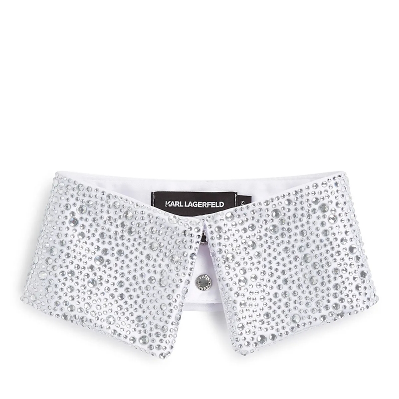 Karl Lagerfeld Wollschal STRASS-KRAGEN, HANDVERLESEN VON HUN KIM weiss