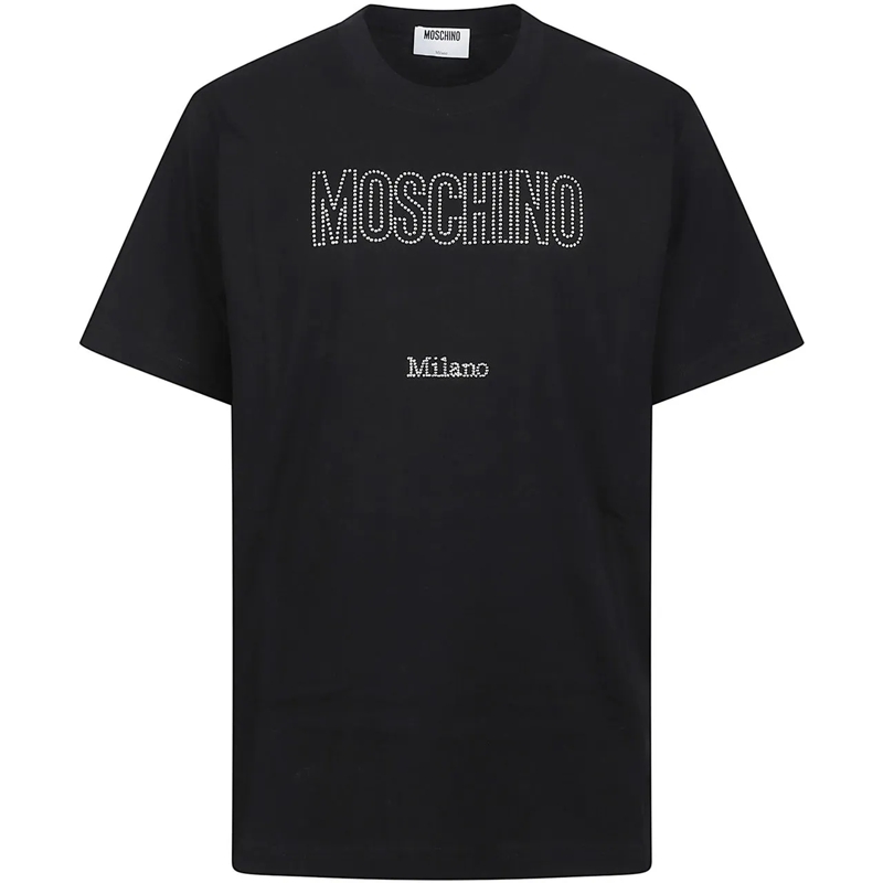 Moschino T-Shirt Logo Printed T-shirt Black schwarz