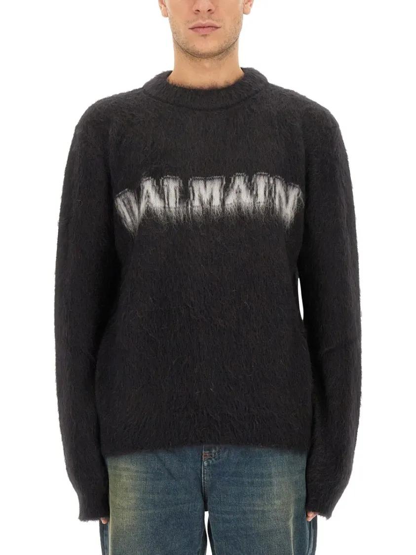 Thumbnail - Balmain - Retro Logo Pullover - Größe L - black