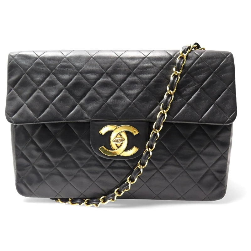 Chanel Crossbodytas VINTAGE CHANEL KLASSISCHE TIMELESS MAXI JUMBO GEPO schwarz