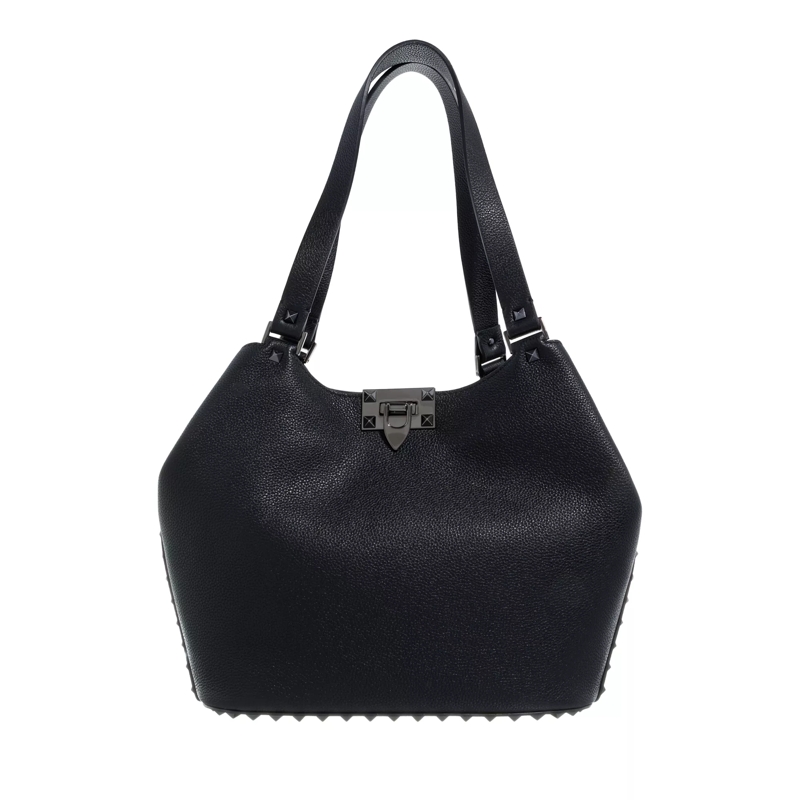Valentino Garavani Hobo Bag Small Tote Rockstud  Nero