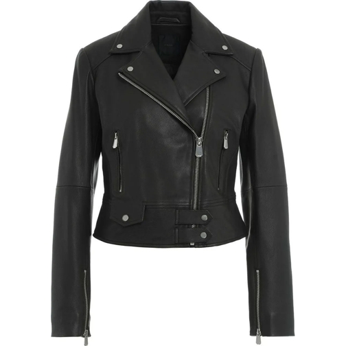 Pinko Overgangsjas Biker jacket 'Sensibile' in leather schwarz