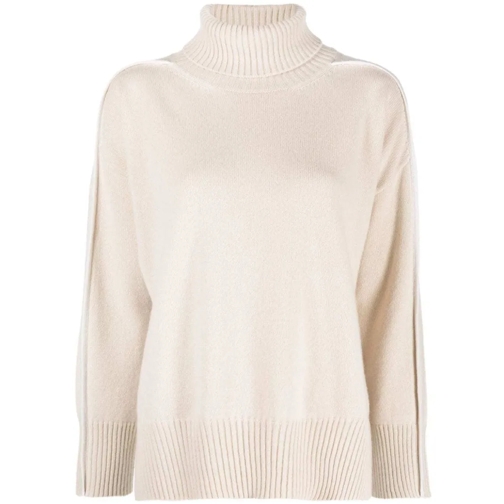 Lorena Antoniazzi Pull à col roulé Piped-Trim Roll-Neck Knitwear Beige Jumper Neutrals