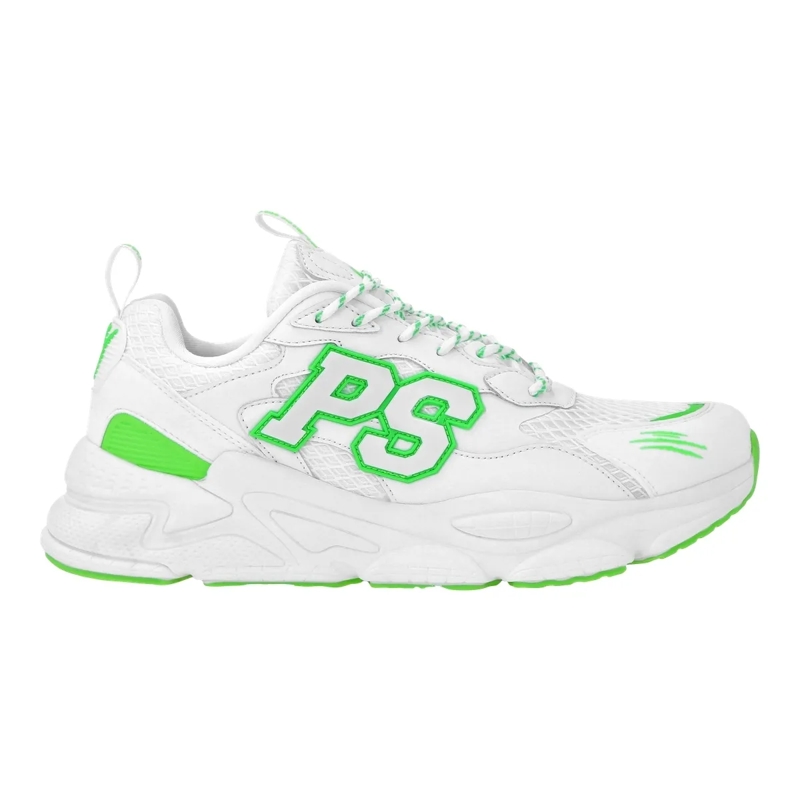 Plein Sport Low-Top-Sneaker Läufer Tiger weiss