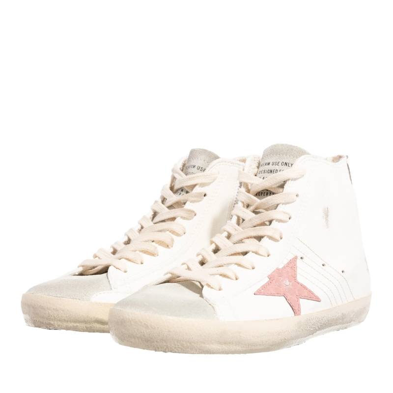 Golden Goose High-Top-Sneaker Francy Star Cream Ice Ash Rose