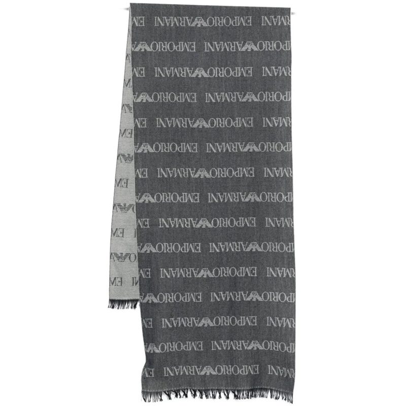 Emporio Armani Wollschal Scarfs Blue blau