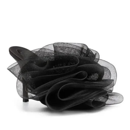 Alexander Wang Ruched Tulle Mules Black Sandali mule